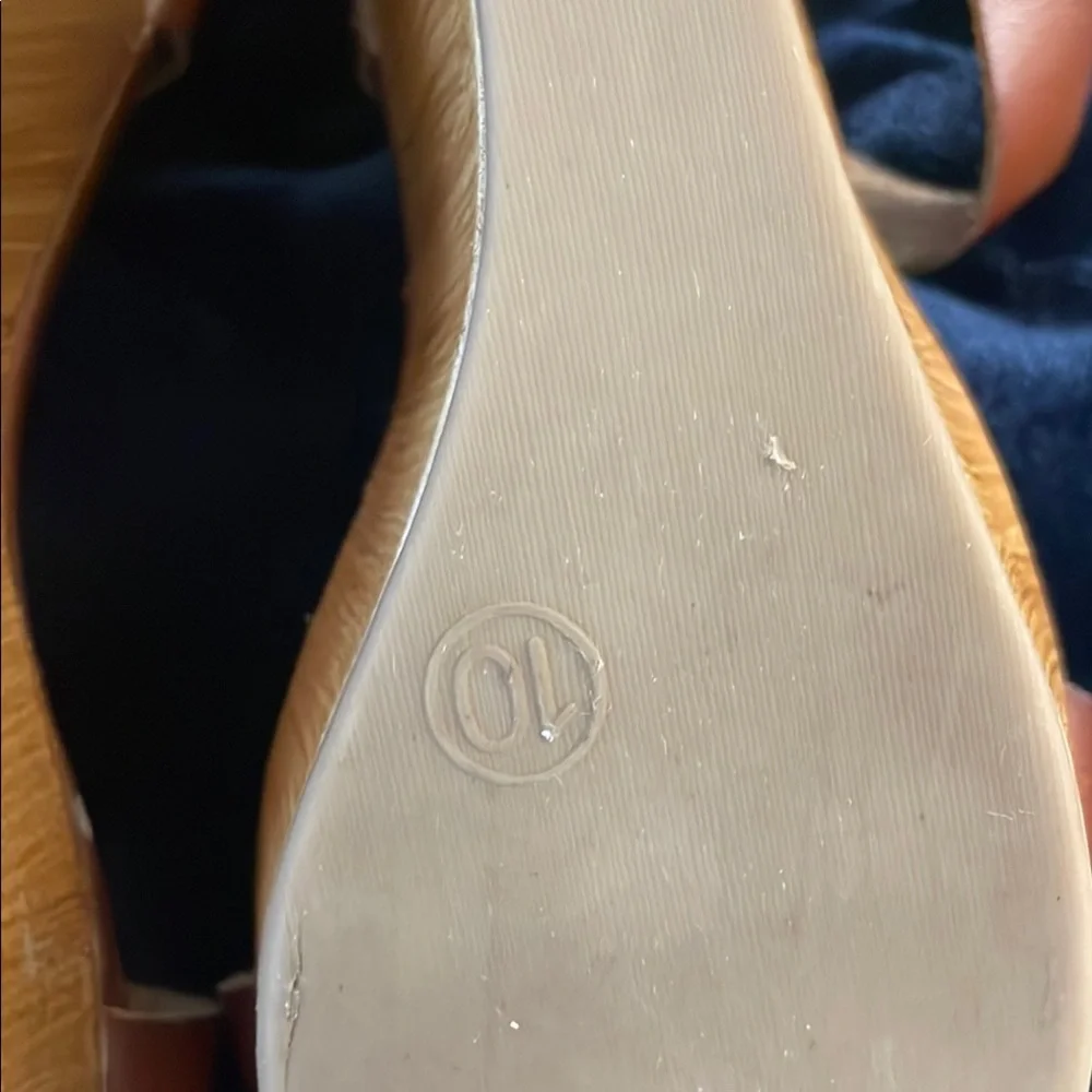 Steve‎ Madden Tan Cream Wedges with Ankle Straps
